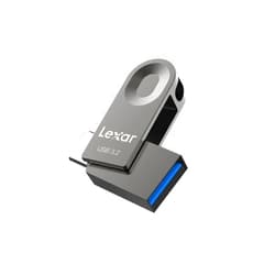 Lexar E32C 128GB Type-C USB Flash Drive, USB-A&USB-C 3.2 Gen 1 Dual Drive OTG 100MB/s Read, Thumb Drive Swivel Design Jump Drive for USB 3.0/2.0, Memory Stick for Android Smartphone, Laptop, PC
