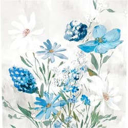 ArtDirect Blue Wild Flowers 16x16 UnFramed Art Print Poster Ready for Framing by Aria K