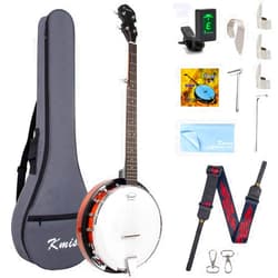Kmise, 5-String, Professional Beginner Banjo Set, Full Size (Remo Drumhead)