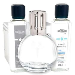 MAISON BERGER Lampe Berger Giftset - Starter Round - Home Fragrance Diffuser - Includes 2 Fragrances So Neutral and Ocean Breeze - 250 milliliters - 8.45 Fluid Ounces