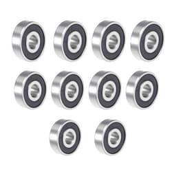Donepart 626-2RS Ball Bearings - 6mm Bore ID, 19mm OD, 6mm Width Pre-Lubricated and ABEC3 High Speed Sealed Miniature Bearings (10 Pack)