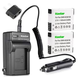 Kastar Battery 2X + Charger Replacement for Panasonic DMW-BCM13 Lumix DMC-FT5 FT6 DMC-LZ40 DMC-TS5 TS6 DMC-TZ37 DMC-TZ55 TZ57 DMC-TZ60 TZ61 DMC-TZ70 DMC-ZS27 DMC-ZS30 ZS35 DMC-ZS40 DMC-ZS45 DMC-ZS50