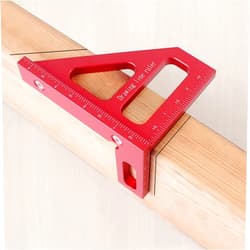 KETIPED Imperial 3D Multi-Angle Measuring Ruler,45/90 Degree Aluminum Alloy Woodworking Square Protractor, Miter Triangle Ruler High Precision Layout Measuring Tool for Engineer Carpenter,003R