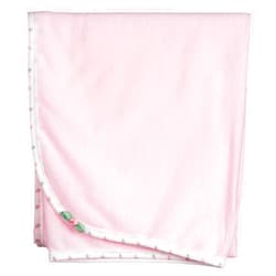 Laura Dare Baby Girls Pink Rosebud Jersey Blanket