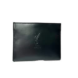 Yves Saint Laurent YSL Cosmetic Black Large Snap Pouch Makeup Bag YSL Fragrance Bag (8L X 6H X 3W) - Large