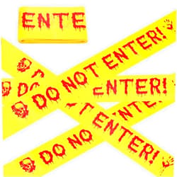 BeadRiver Halloween Decorations Caution Tape 3Inch x 82Feet Do Not Enter Scary Warning Tape for Crime Scene Indoor & Outdoor Decor Halloween Party Decorations Haunted House Danger Zones