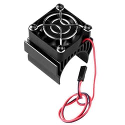 HobbyPark Aluminum Heat Sink with 5V Cooling Fan fit 540 550 3650 Size Brushless Engine Motor Heatsink for 1/10 RC Car Truck Buggy Crawler (Black)