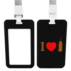FunnyStar I Love Coke ID Badge Holder Fashionable Name Card Holders BadgeTag with Detachable Neck Lanyard