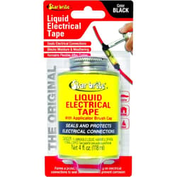 STAR BRITE Starbrite 84104 Fast Drying Liquid Electric Tape with Applicator Brush Cap, 4 oz Can, Black