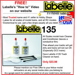 Labelle Track Cleaner&Conditioner for All Scales and Brands of Model Railroad Track (DC or DCC) 2-Bottle Bonus Pak