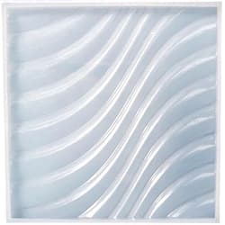 PurYupearl 1pc Clear Ocean Coaster Resin Mold,Square Wavy Coasters Silicone Molds for Epoxy Resin,Riverbed Ocean Organizer Tray Plate Resin Casting Mold Jewelry Casting Supplies