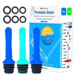 MeisiKeli 3pcs Portable Bidet for Toilet or Travel, Compatible with Every Bottle, Ecological, Mini, Elderly, Sprayer, Bio, Personal, Handheld, Personal Hygiene Care for Toilet or Washing