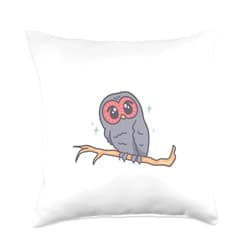 Papagei Tierhalter witzige lustige Sprüche Cute Owl with Stars Graphic for Men Women Children Throw Pillow, 18x18, Multicolor