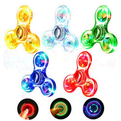 SCIONE 5 Pack Fidget Spinners, LED Light Up Fidget Spinner, Easter Party Favor Goodie Bag Stuffers Glow in The Dark Sensory Toys, Stress Reduction and Anxiety Relief Hand Spinner for Kids