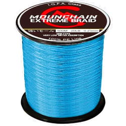 MOUNCHAIN Braided Fishing Line, 4 or 8 Strands Abrasion Resistant Braided Lines Super Strong 100% PE Sensitive Fishing Line 300M / 500M / 1000M