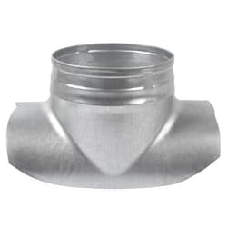 Repa Market Round Saddle Take Off for 5'' Inch Duct - 5'' Outlet Branch Extension - 90 Degree Splitter - Vent Duct Transition - Round Pressed Easy-Fit Galvanized Steel HVAC Takeoff Ducting