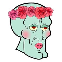 EB Handsome Squidwardina Vinyl Waterproof Sticker Decal Car Laptop Wall Window Bumper Sticker 5