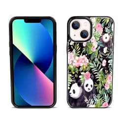 KUAVETO Card Holder Phone Case for iPhone 15 14 12 13 11 7 8 6s 6 Pro Max Plus Mini XR X XS Max SE Panda-AZ486 with Kickstand Multicolor