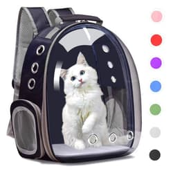 Henkelion Backpack Carrier/Bubble Carrying Bag for Small Medium Dogs Cats, Space Capsule Pet Carrier for Hiking, Travel, Airline Approved- Black