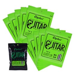 Mewmewcat Strings, TX-2 Single String Replacement for Acoustic Folk Guitar 2nd B-String (.014) 10-Pack High-Carbon Steel Core 75/25 Phosphor Bronze Extra Light Tension