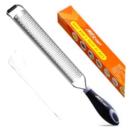 ALLTOP Lemon Zester, Hand-held Stainless Steel Food Grater,Pro Kitchen Tool for Cheese Parmesan Vegetable Ginger Garlic Nutmeg Citrus Lime Orange Chocolate Fruit - Fine Shredder