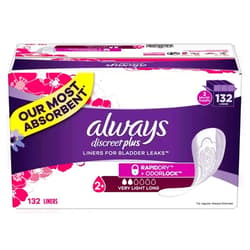 Always Discreet Incontinence Liners, Very Light Absorbency (132 ct.)