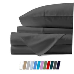 trendbeddingmart 100% Egyptian Cotton 6PC Sheets Set, Grey King 6PC Sheets Set, 800 Thread Count Long Staple Cotton, Sateen Weave for Soft and Silky Feel, Fits Mattress Upto 18'' DEEP Pocket