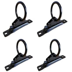 FishYuan E-Track Accessories Set - 4 PCS E-Track O-Ring and 4 PCS E-Track Single Slot Tie-Downs Compatible with Cargo Loads in Flatbeds Trailers Trucks Pickups Tie Down, Load Limit of 1500lb