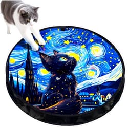 ORSDA Cat Toys Pouch, Cat Toys for Indoor Cats Hide and Seek Mat Suitable for Kitten Balls