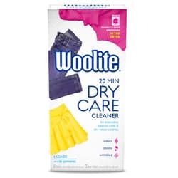 Summit Brands Woolite At-Home Dry Cleaner Dry Cleaning Cloths, Gentle Laundry Care for Special Fabrics and Dry-Clean-Only Clothes, Fresh Scent, 6 Cloths