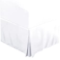 Utopia Bedding California King Bed Skirt - Soft Quadruple Pleated Ruffle - Easy Fit with 16 Inch Tailored Drop - Hotel Quality, Shrinkage and Fade Resistant (Cal King, White)