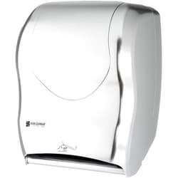 San Jamar Summit Smart Systen with IQ Sensor Paper Towel Dispenser for Standard or 4 Inch Core Rolls with Touchless Dispensing for Bathroom, Kitchens and Restaurants, Plastic, Silver