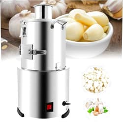 FMOGGE Electric Garlic Peeler Machine 110v 220v 30kg/H 200w Peeling Stainless Steel Commercial Whole Garlic Peeling Machine Electric Garlic Separator for Home Grain Separator Restaurant,220V