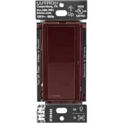 Lutron Claro Smart Switch for Caseta Smart Lighting (Lutron Smart Hub Required), for LED Lights and Fans, 5 Amp, Single-Pole/3-Way, Neutral Required, DVRF-5NS-BR, Brown