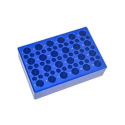MUHWA 60 Well Aluminum Cooling Block, 24-well Fit for 1.5ml Centrifuge Tubes, 36-well Fit for 0.2ml PCR Tubes, Pack of One