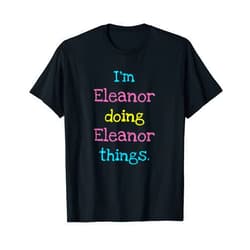 Kids Clothes Co Eleanor Cute Personalized Text Kid's Top For Girls T-Shirt