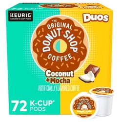 The Original Donut Shop Duos Coconut + Mocha Keurig Single-Serve K-Cup Pods, Medium Roast Coffee, 72 Count