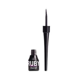 Ruby Kisses Classic Liquid Eyeliner, Smudgeproof Long Lasting Eye Makeup with Felt-Tip Applicator (1 PACK, Black)