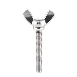 POCREATION 5PCS 8 Types M5 Butterfly Wing Nuts Assortment Kit, 304 Stainless Steel Wing Butterfly Screws Bolts Wingbolt Machine Fastener(M5*40mm)