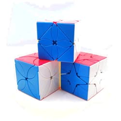 AI-YUN Speed Cube Set of 3 Pack, Polaris, Maple Leaf and Clover Cube, Brain Teasers, Educational Cube Puzzles Toys, 5.7cm
