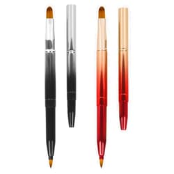 Unaone [2 Pack] Lip Brush for Lipstick, Retractable Lip Brushes, Dual-ended Makeup Brush for Lipstick Lip Gloss, Include Lid