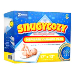 Munfix 100 Pack Disposable Baby Changing Pads Super Absorbent Waterproof Bed Protector Underpads, Diaper Changing Pad Potty Training Liners 17 X 13 Inches