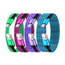 Cebkit Samsung Charger USB C Cord 4Pack(3ft+5ft+6ft+9ft) Fast Charging Type C Cable Braided Cord for Galaxy S24 A15 A14 A54 A25 Z Fold 5 Z Flip 5 A24 A13 A53 S23 S22 S21 S20 Ultra FE,Pixel 8 7 6 Pro 7 6 A 5