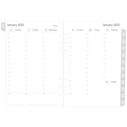 newestor 2025 A5 Planner Inserts, Filofax A5 Compatible, Weekly and Monthly Appointment Book Pages, Tabbed, 6 Holes
