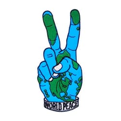 ClickEmb World Peace Embroidered Iron On Patch Save The Earth, Love Earth Patch Jacket Backpack Camping Patch Hiking Trail Patch