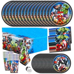 Unique Marvel Avengers Party Supplies and Decorations for Superhero Birthday Party, Serves 16 Guests, Perfect for Girls and Boys, Easy Setup and Takedown with Plates, Napkins and Cups