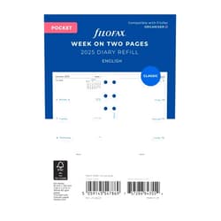 Filofax Pocket Week on two pages English 2025 diary