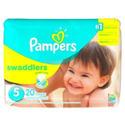 Pampers Swaddlers Disposable Diapers Size 5, 20 Count, JUMBO