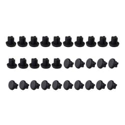 Futheda 30PCS Rubber Cell Phone Anti Dust 3.5mm Earphone Jack Plug Ear Cover Universal Silicone Headphone Port Stopper Cap Compatible with HTC - Black