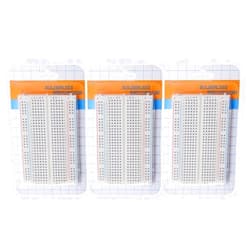 HiLetgo 3pcs 400 Ties Mini Solderless Breadboard Universal 400 Contacts Solderless Breadboard 400 Points Prototyping Shield for Electronics Testig DIY